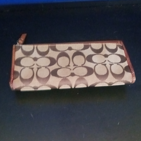 Coach Brown and Tan Wallet - Picture 2 of 4